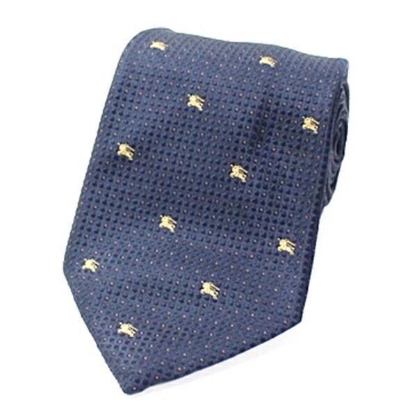 バーバリー シルク ネクタイ ロゴ柄 中古 Aランク BURBERRY メンズ