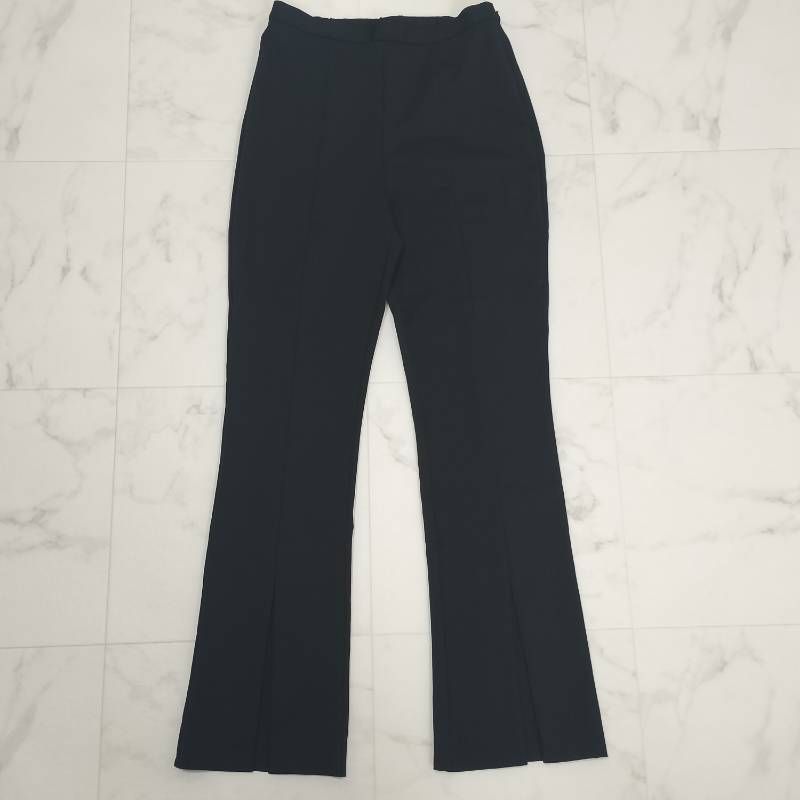 LE PHIL ルフィル 23年 ハイストレッチフロントスリットパンツ 裾スリット 0 S 黒