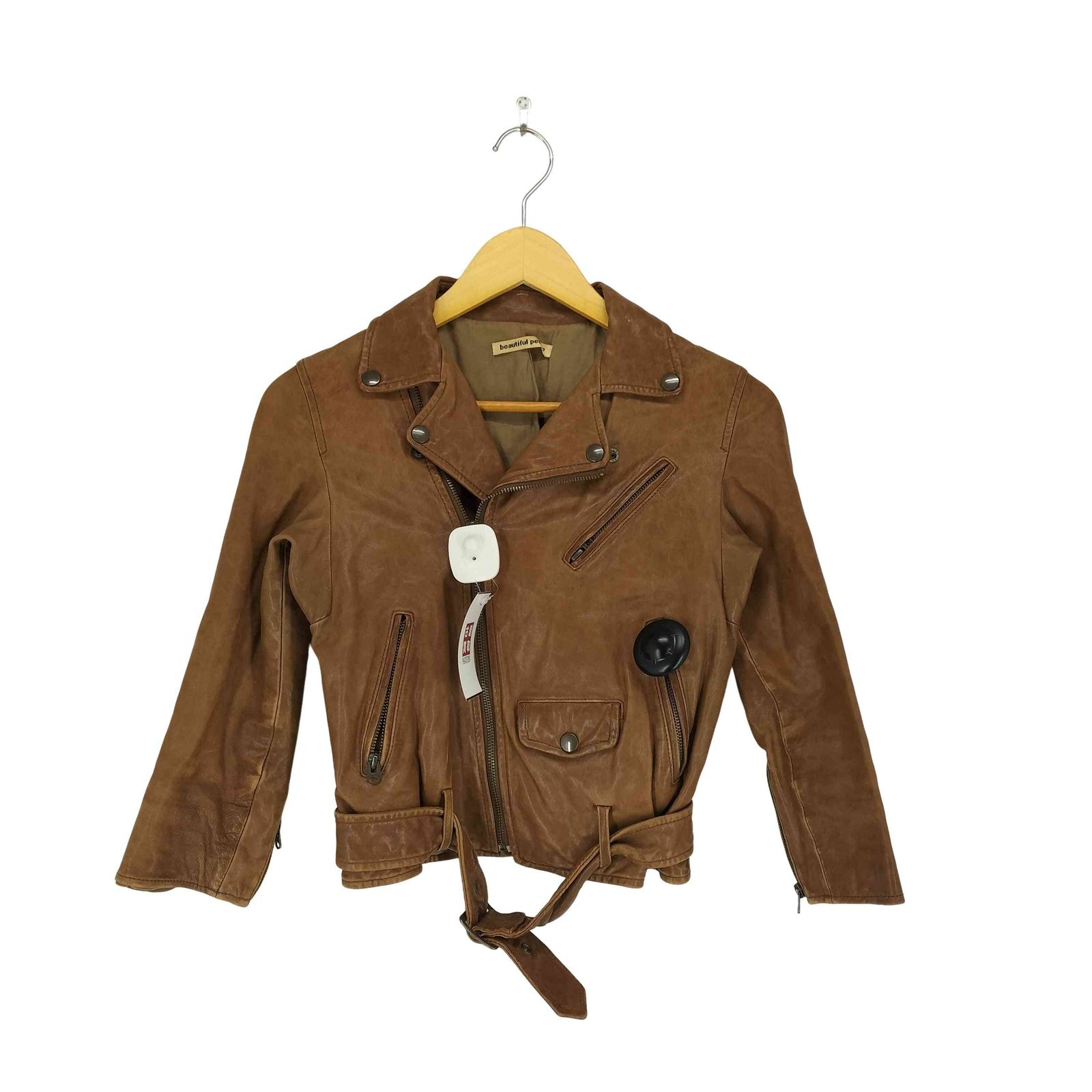 ビューティフルピープル beautiful people lamb leather ダブルライダースジャケット レディース 表記無