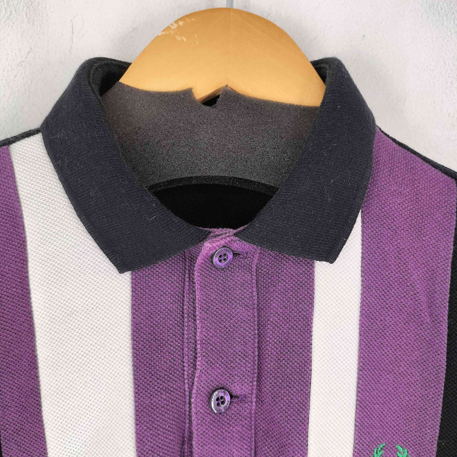 フレッドペリー FRED PERRY 月桂樹 ロゴ刺繍 フロントストライプ S/S