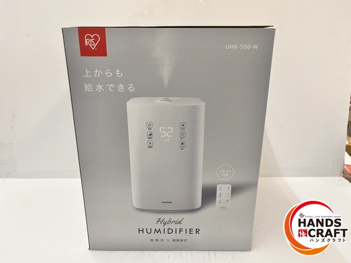 アイリスオーヤマ IRIS OHYAMA 上給水ハイブリッド加湿器 UHK 500 W 加熱式 超音波式