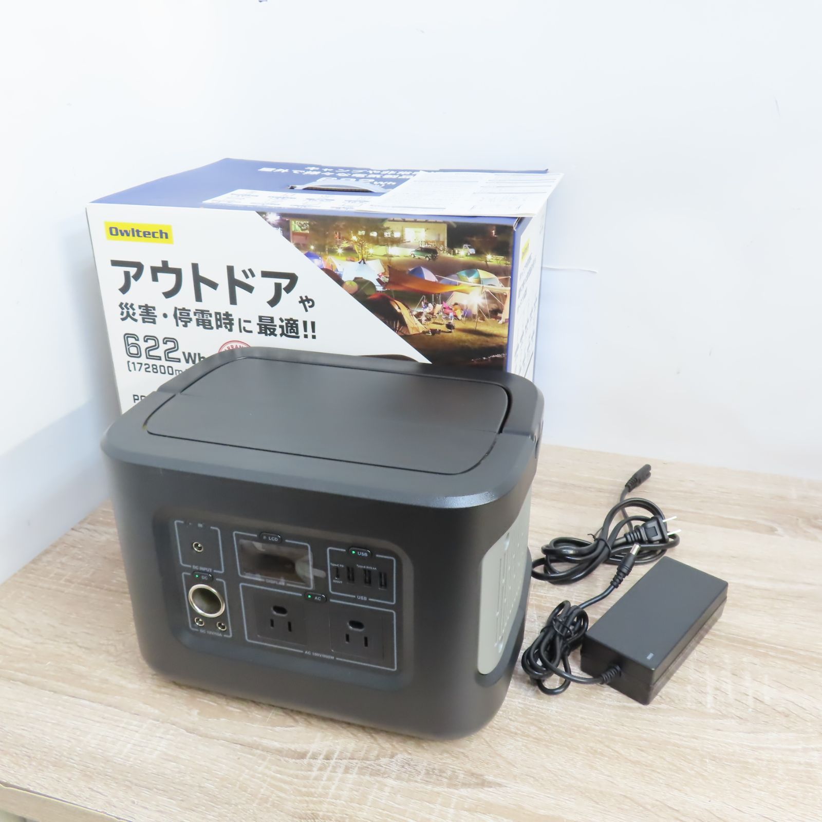 ♥展示品 Owltech オウルテック ポータブル電源 ブラック 622 wh 172800 mAp