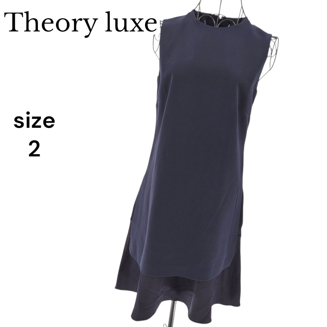 theory セオリー ワンピース ネイビー ノースリーブ サイズ2 - メルカリ