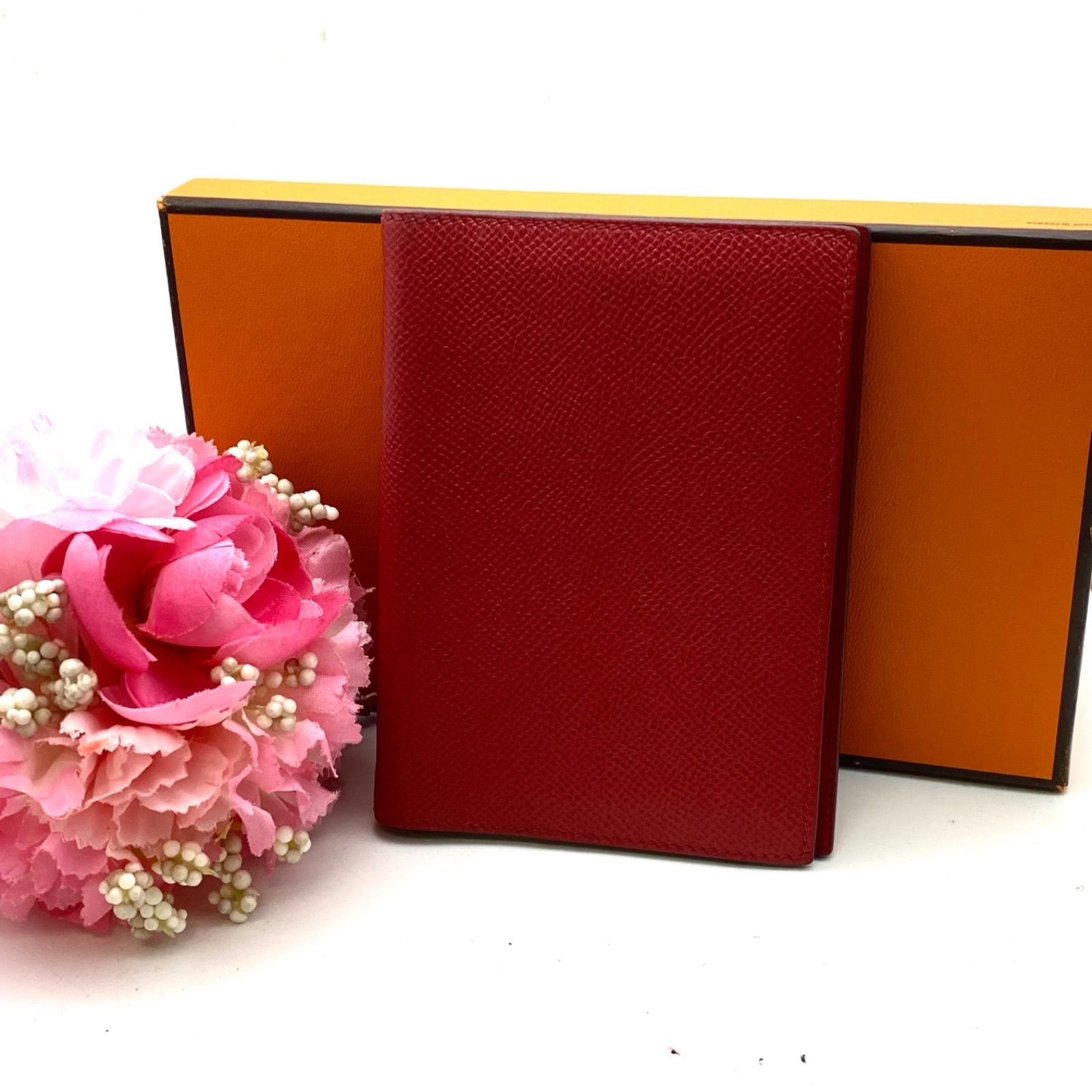 エルメス アジェンダ 手帳ノートカバー 赤 ダイアリー メモ FZ 192