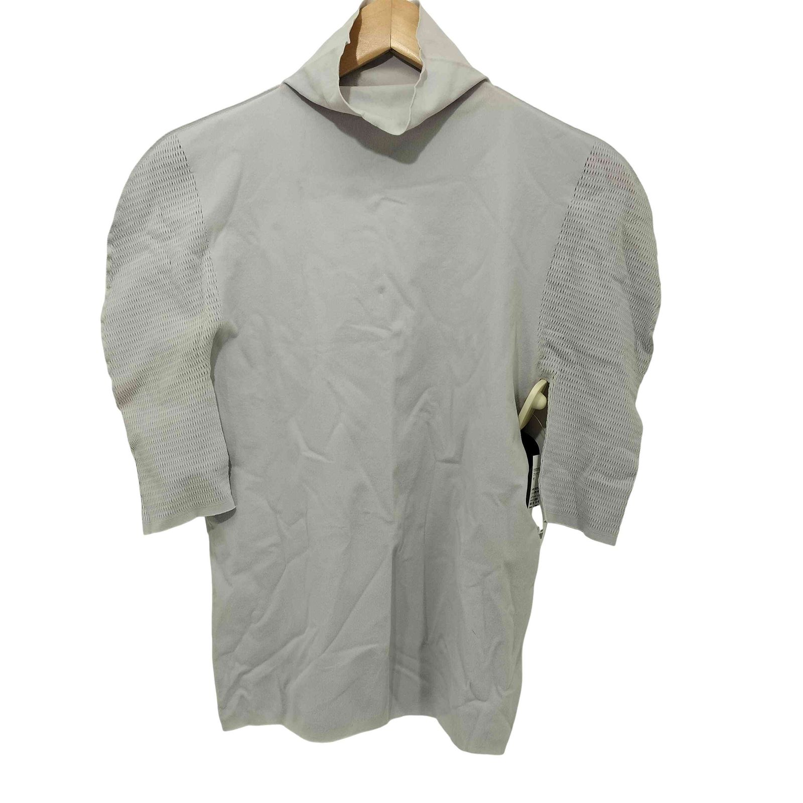 PLEATS PLEASE ISSEY MIYAKE(プリーツプリーズイッセイミヤケ) A-POC INSIDE ナイロン ストレッチ メッシュ切替 半袖 カットソー レディース 表記無 【中古】【ブランド古着バズストア】 プリーツプリーズイッセイミヤケ PLEATS PLEASE ISSEY MIYAKE A-POC