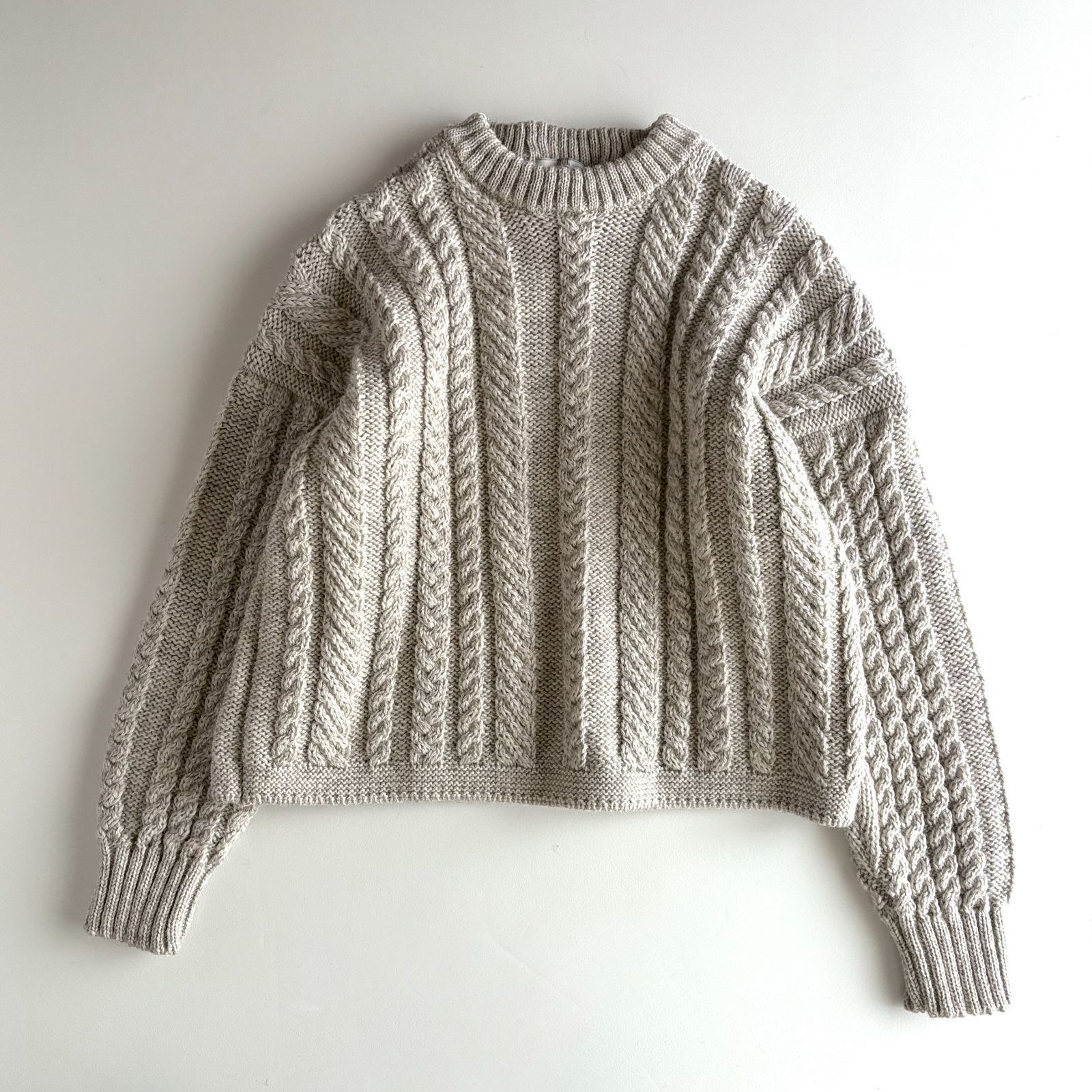 美品 Guernsey Woollens／英国ガンジー島製 伝統アランニット 希少