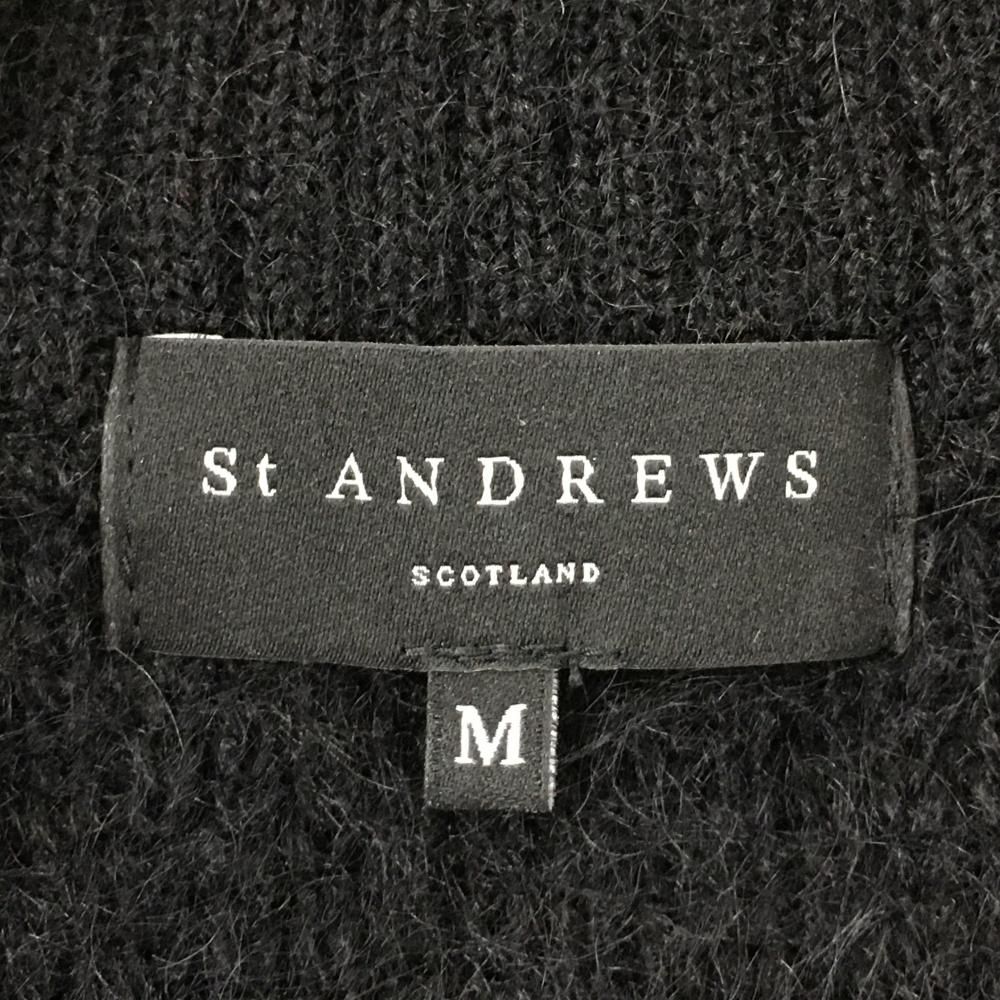 超美品】セントアンドリュース セーター 黒 モヘヤ・アルパカ混 ハーフ
