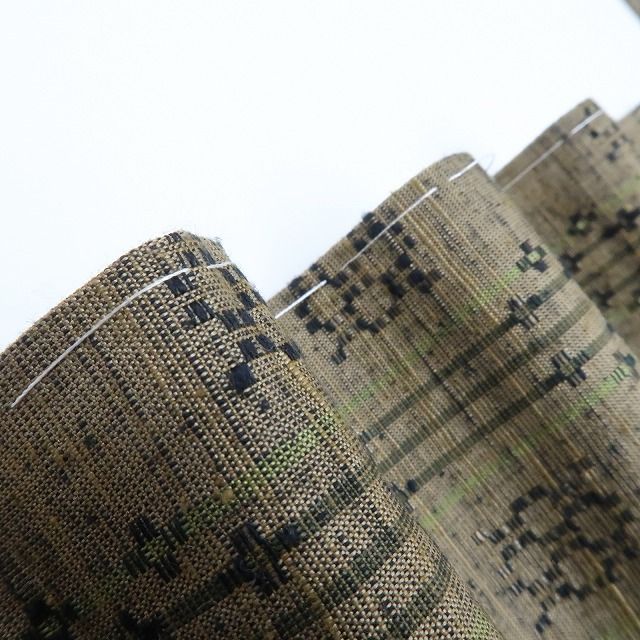 百華 Y 4170 さが美謹製 花織 仕付け糸付 手縫い仕立て 正絹 紬 着物