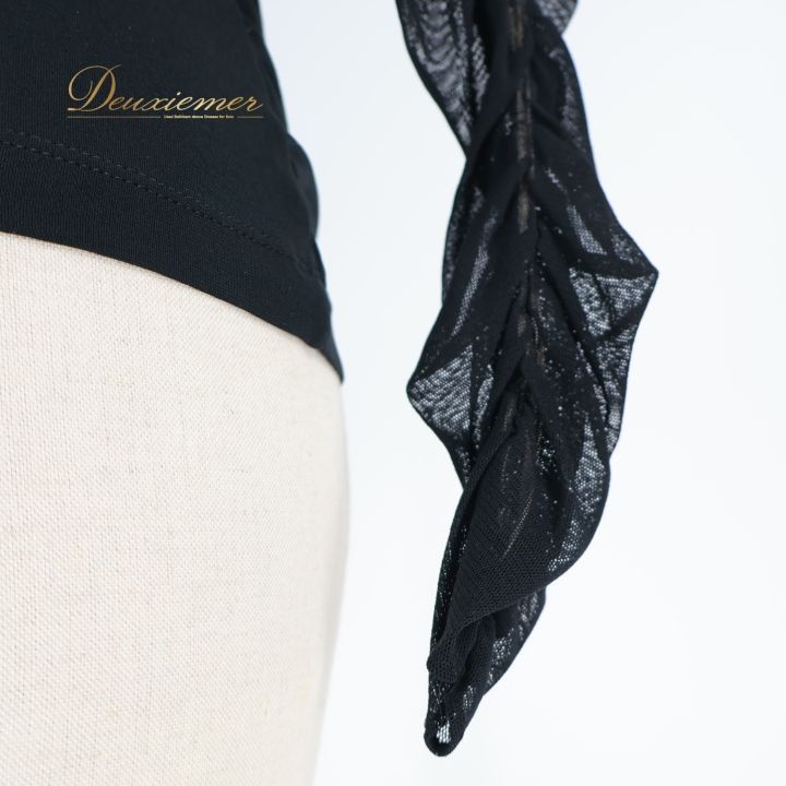 社交ダンス 衣装 トップス ブラウス ブラック系 チャコットロイヤル
