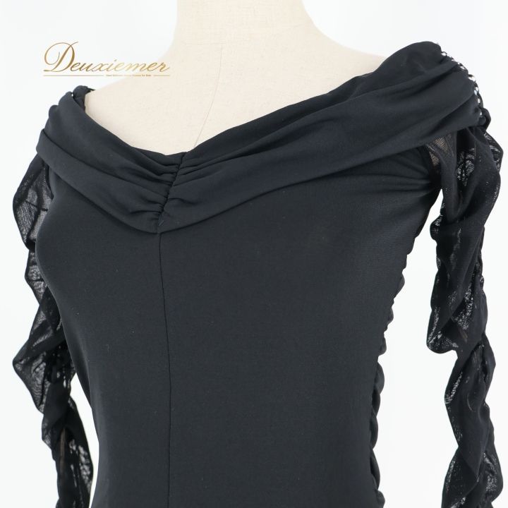 【社交ダンス】チャコット  Dance ブラックレーストップス 社交ダンス 衣装 トップス ブラウス ブラック系 チャコットロイヤル