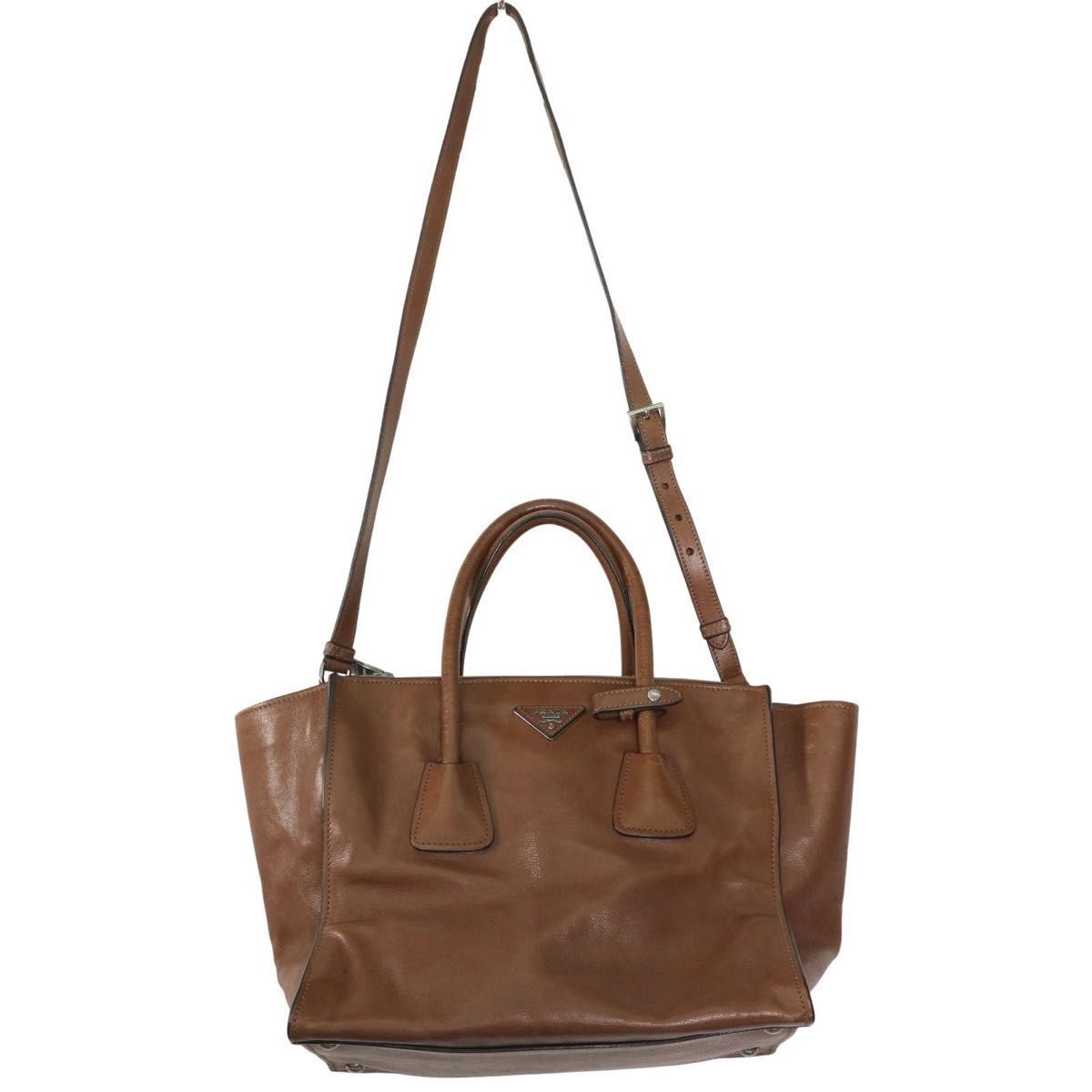 正規品】PRADA プラダ 三角ロゴ レザー 2WAY ショルダーバッグ トート