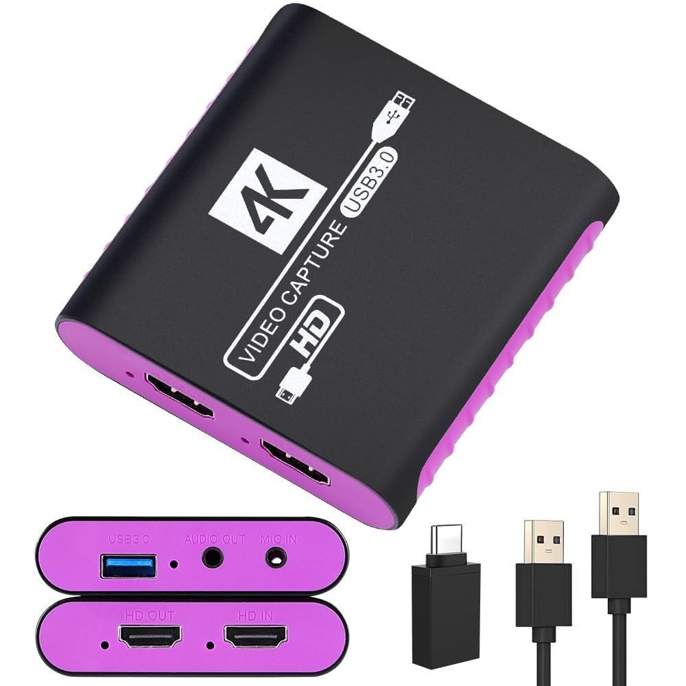 数量限定】キャプチャーボード USB 3.0 ビデオキャプチャーデバイス 4K