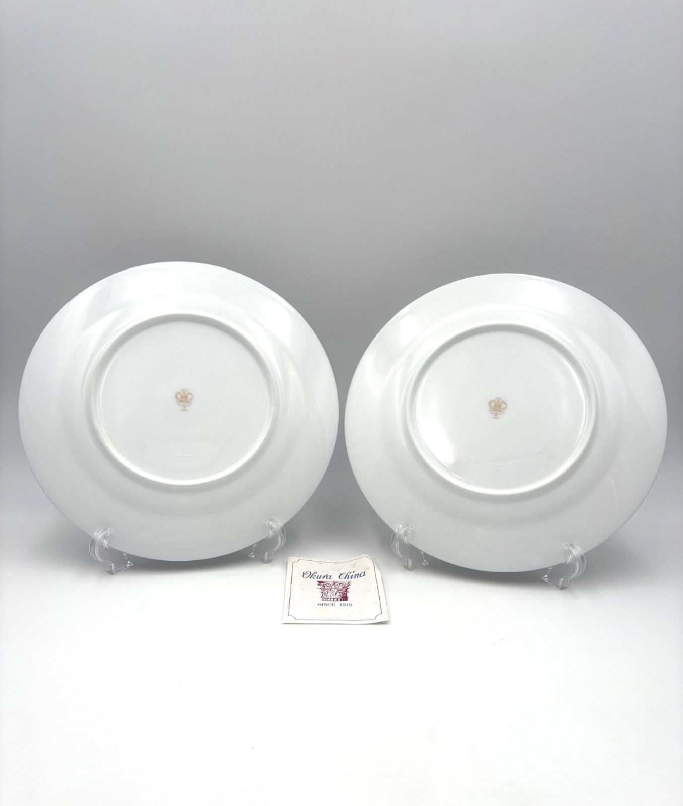 大倉陶園 OKURA ロイヤルブルークラウン 瑠璃片葉金蝕 金彩 26cm