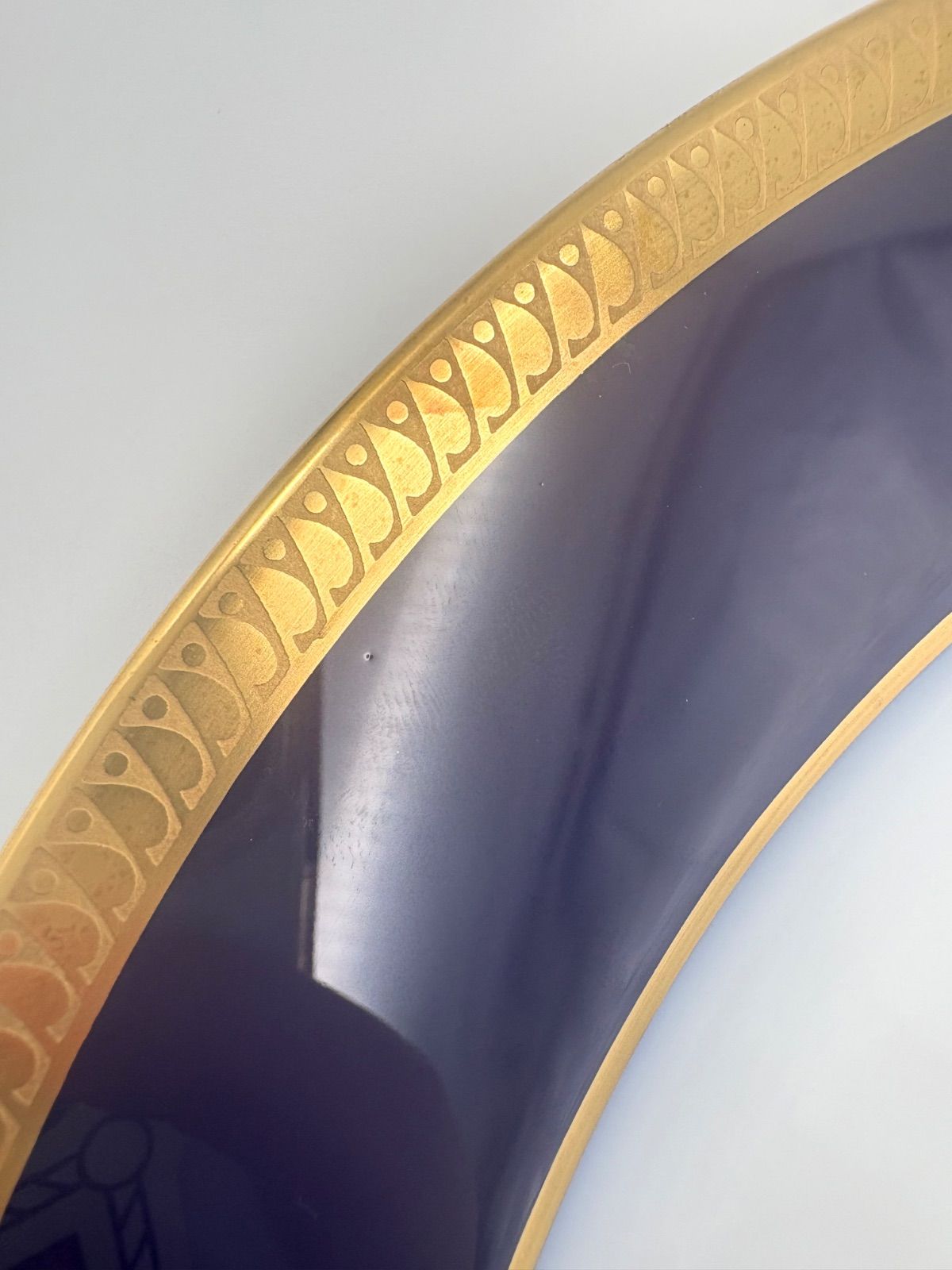 大倉陶園　ロイヤルブルー　瑠璃片葉金蝕　ディナープレート　26cm 瑠璃片葉金蝕 カップ＆ソーサー