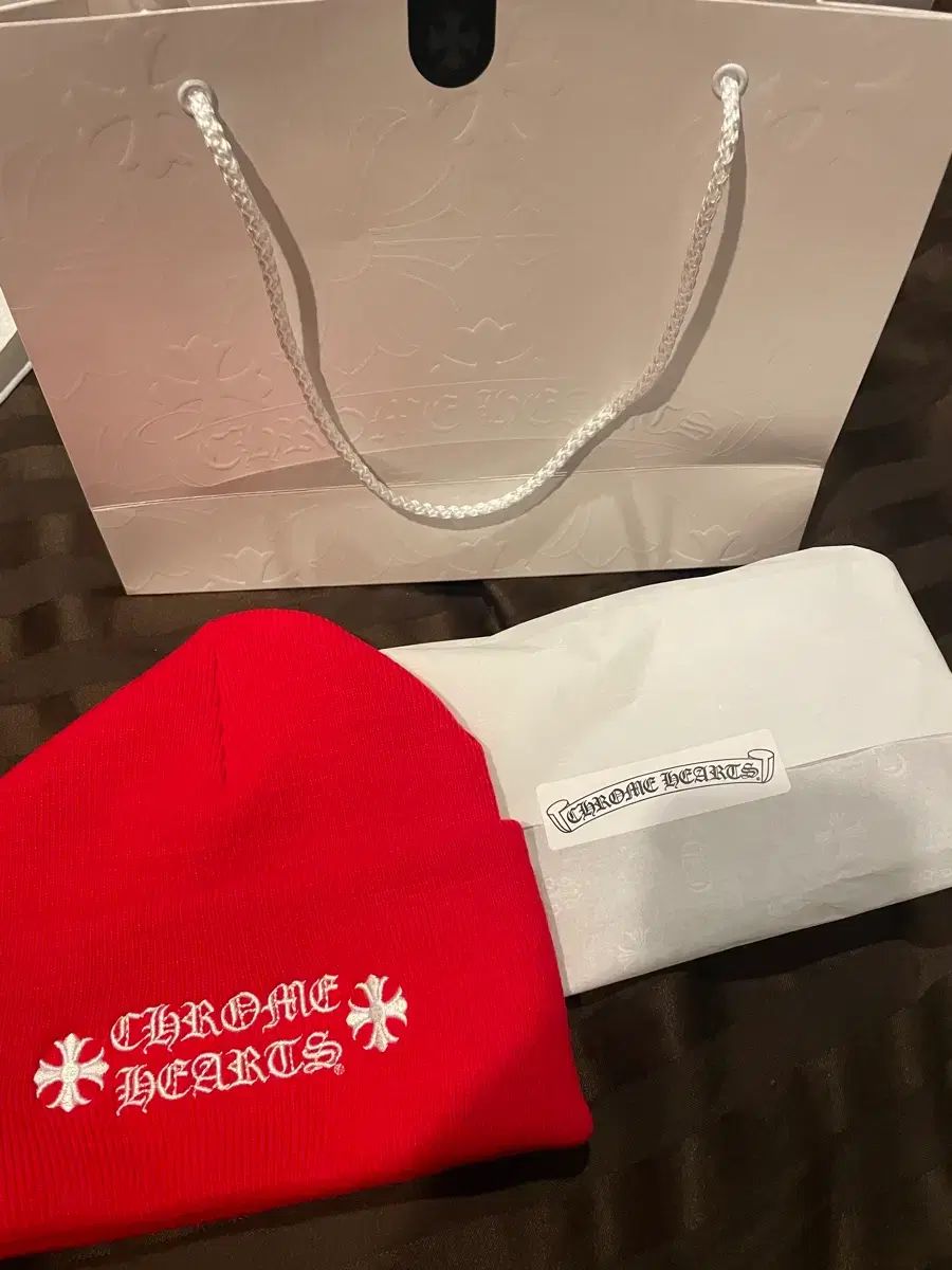 CHROME HAEATS クロムハーツ レッド ビーニー お買い物バッグ フルセット
