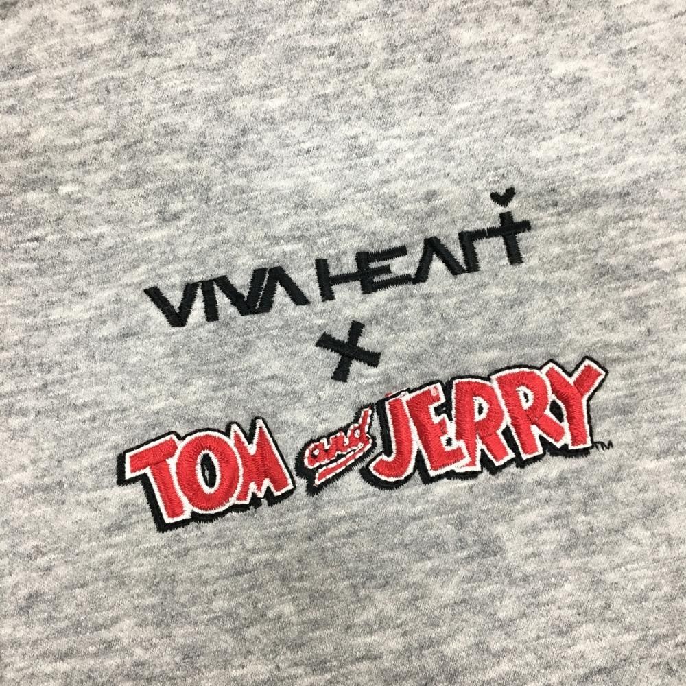 超美品】ビバハート×トムとジェリー ジップパーカー 杢グレー 裏起毛