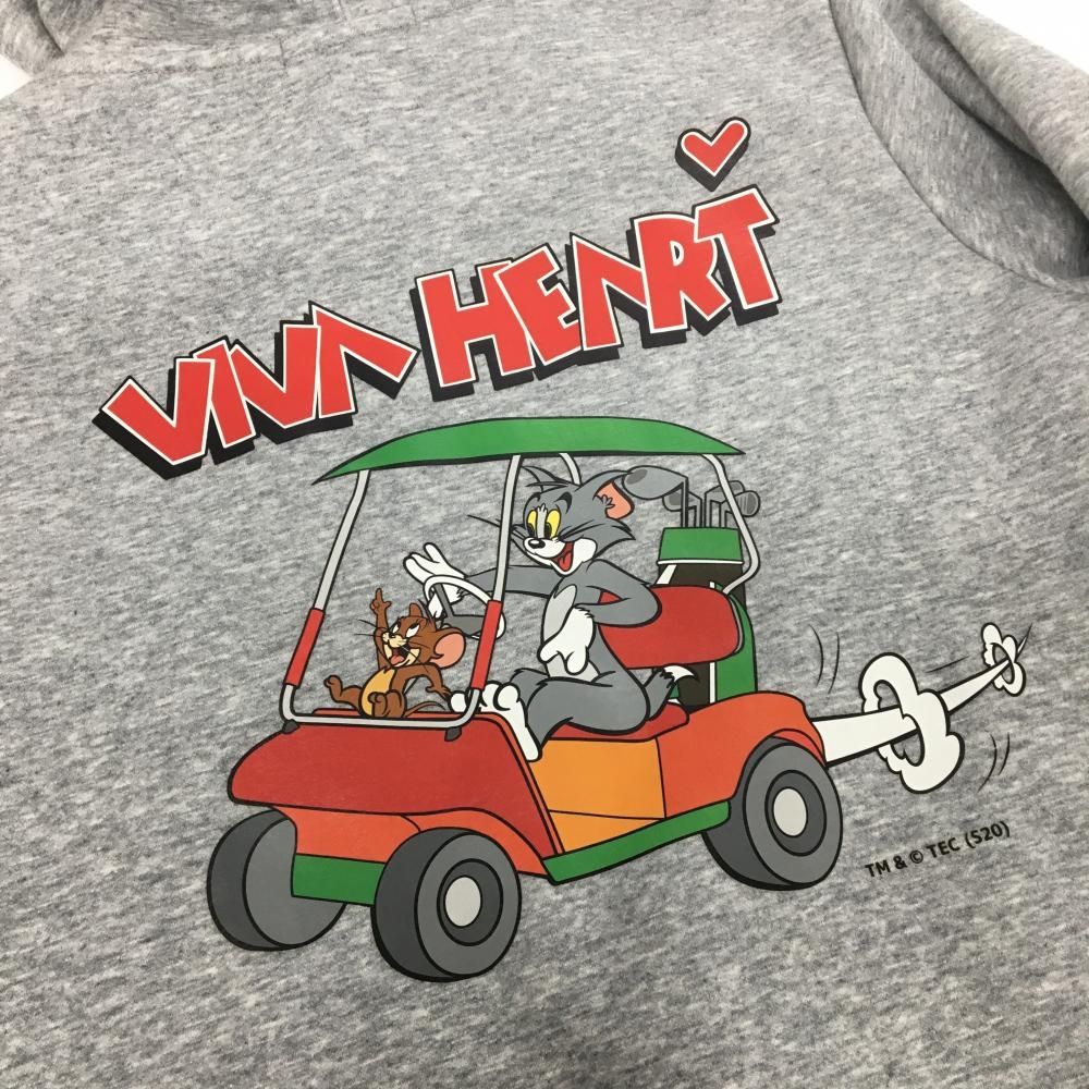 超美品】ビバハート×トムとジェリー ジップパーカー 杢グレー 裏起毛