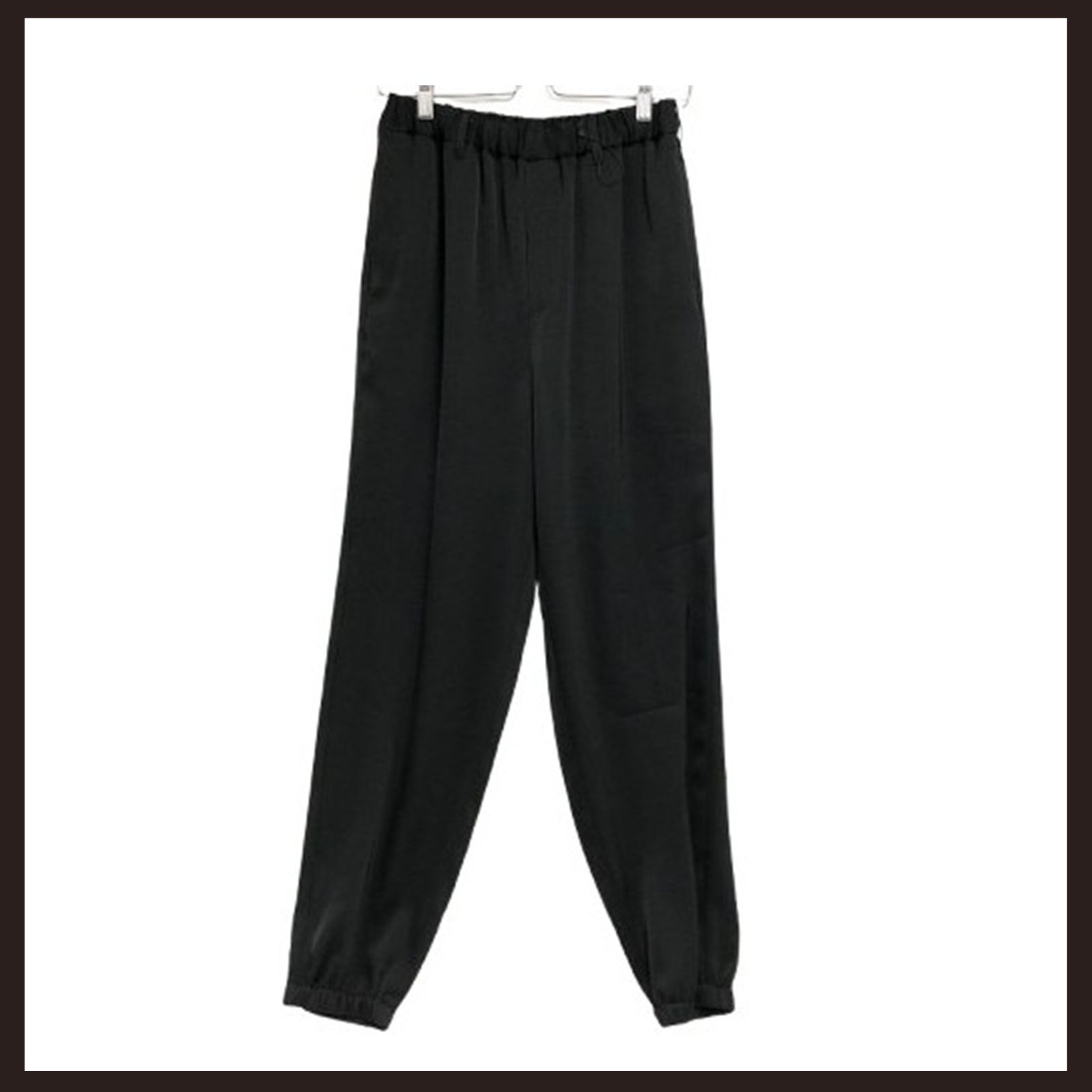 ♥ OBSIDIAN オブシディアン ストレッチサテン イージーパンツ M ブラック