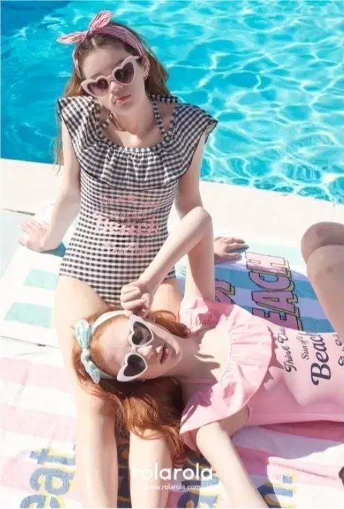 ROLAROLA ロラロラ チェック ONE PIECE 水着 s