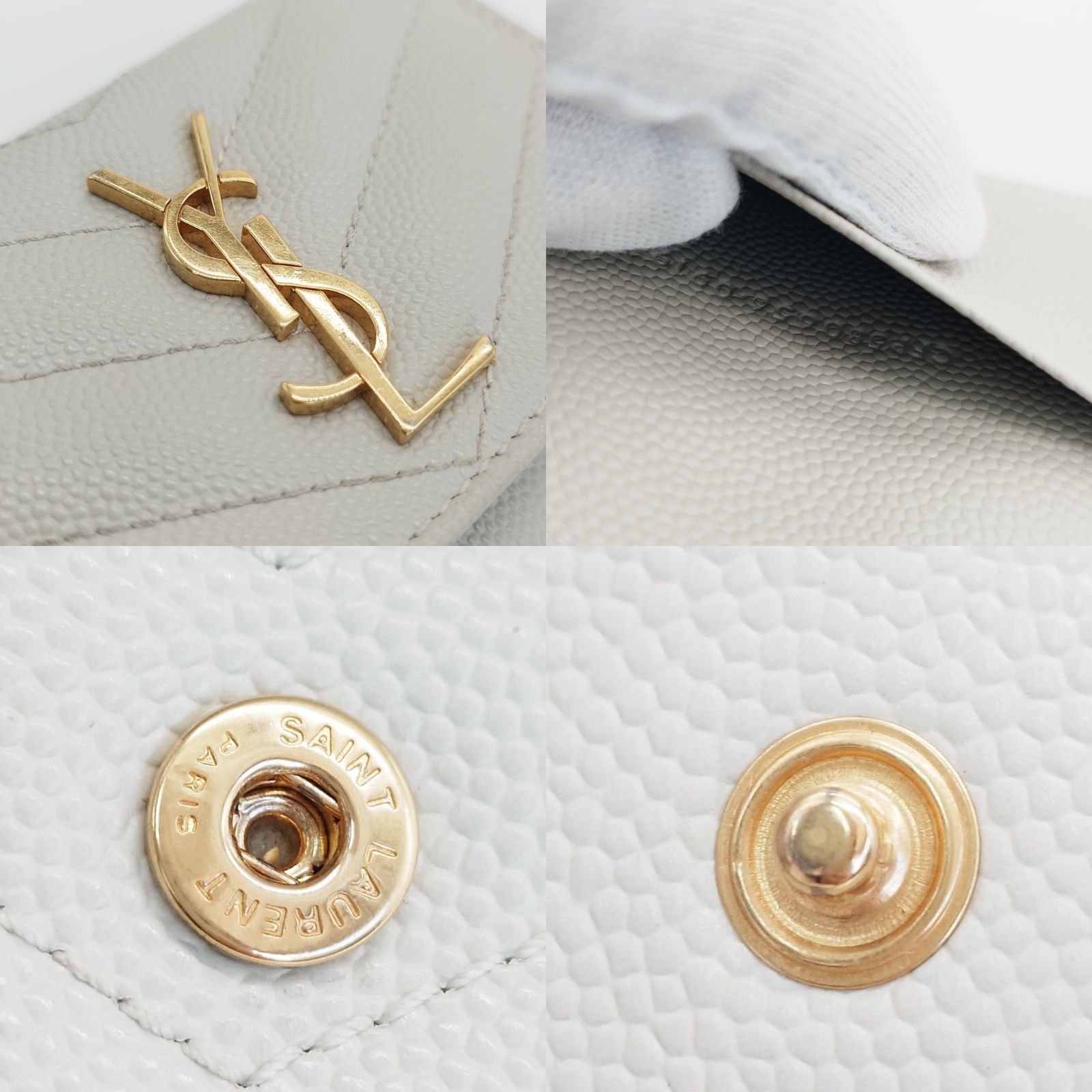 SAINT LAURENT アイボリー キーケース レディース SAINT LAURENT PARIS サンローランパリ キーケース 580656