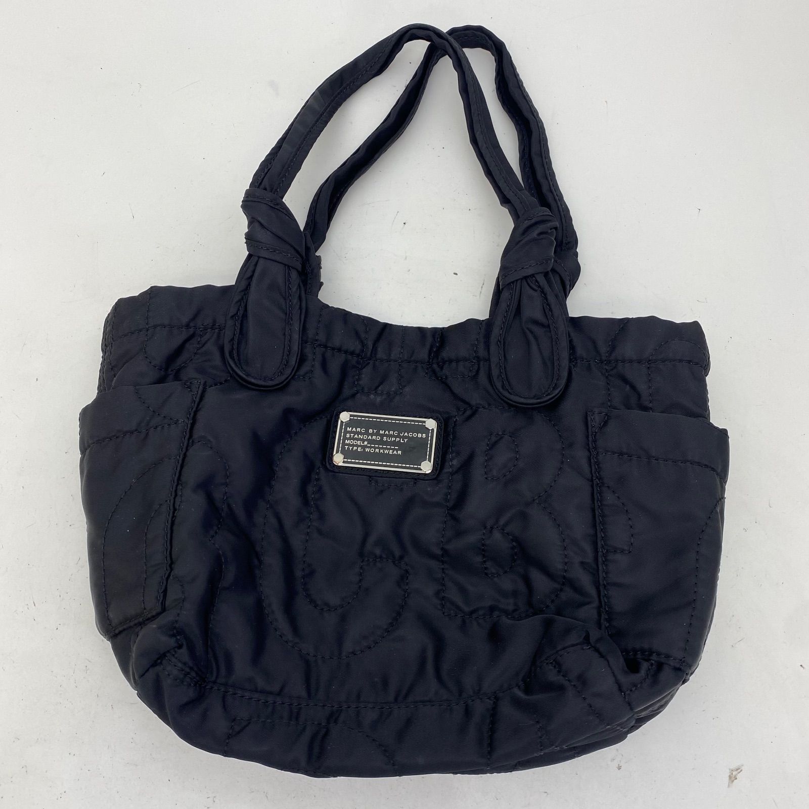 マークジェイコブス ハンド トートバッグ ナイロン キルティング 黒