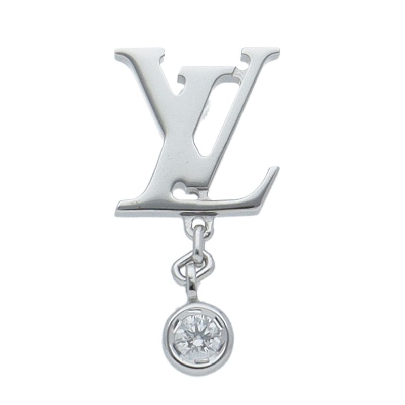 ルイ・ヴィトン ピアス イディール ブロッサム Q96544/D:0.03ct K18WG