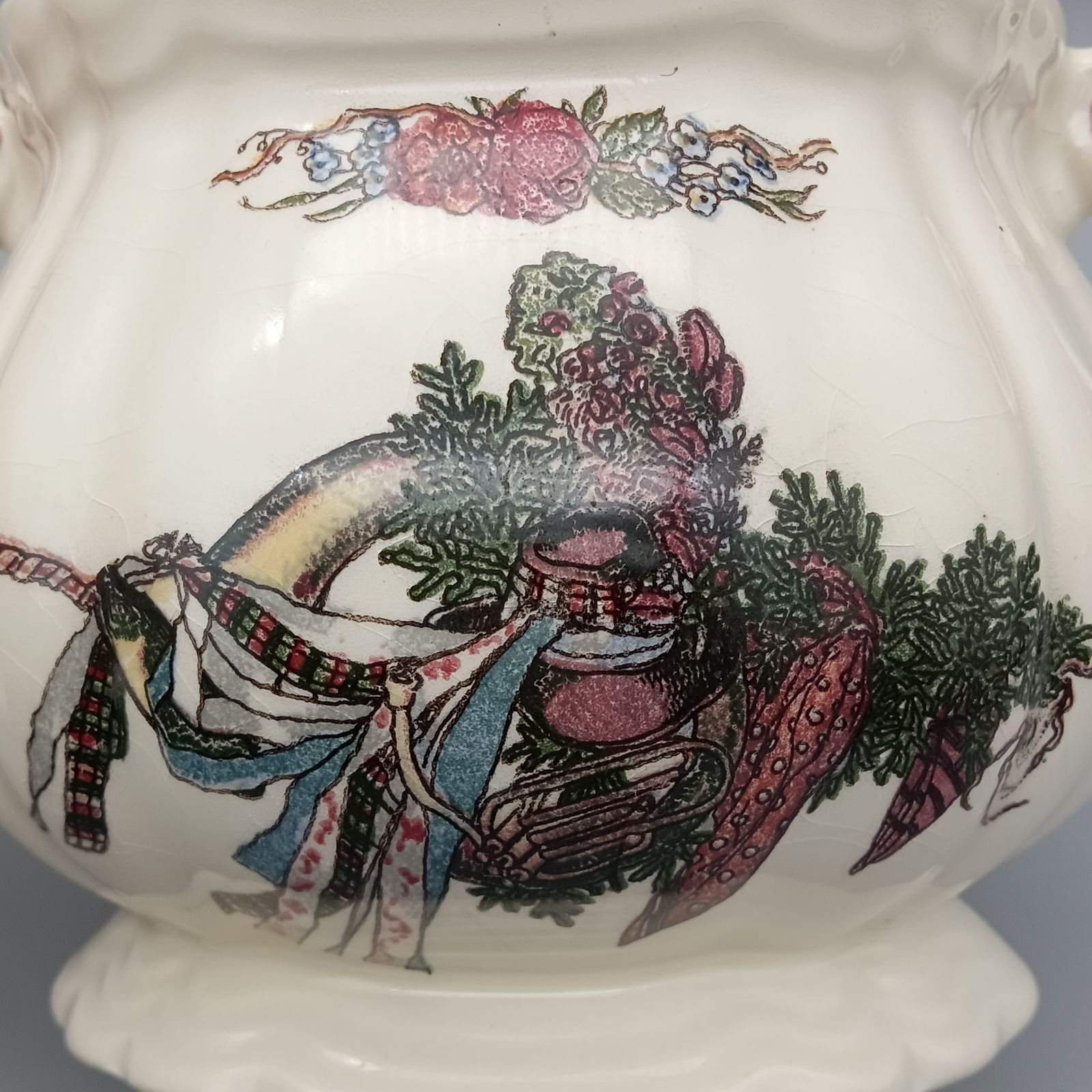 サルグミンヌ 花リム シュガーポット 砂糖入れ 小物入れ Obernai