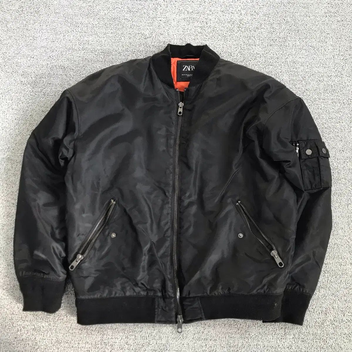 zara ma-1 ジャケット ザラブルゾン zara ma1 古着 メンズ ZARAMANザラマンメンズ コンビ素材