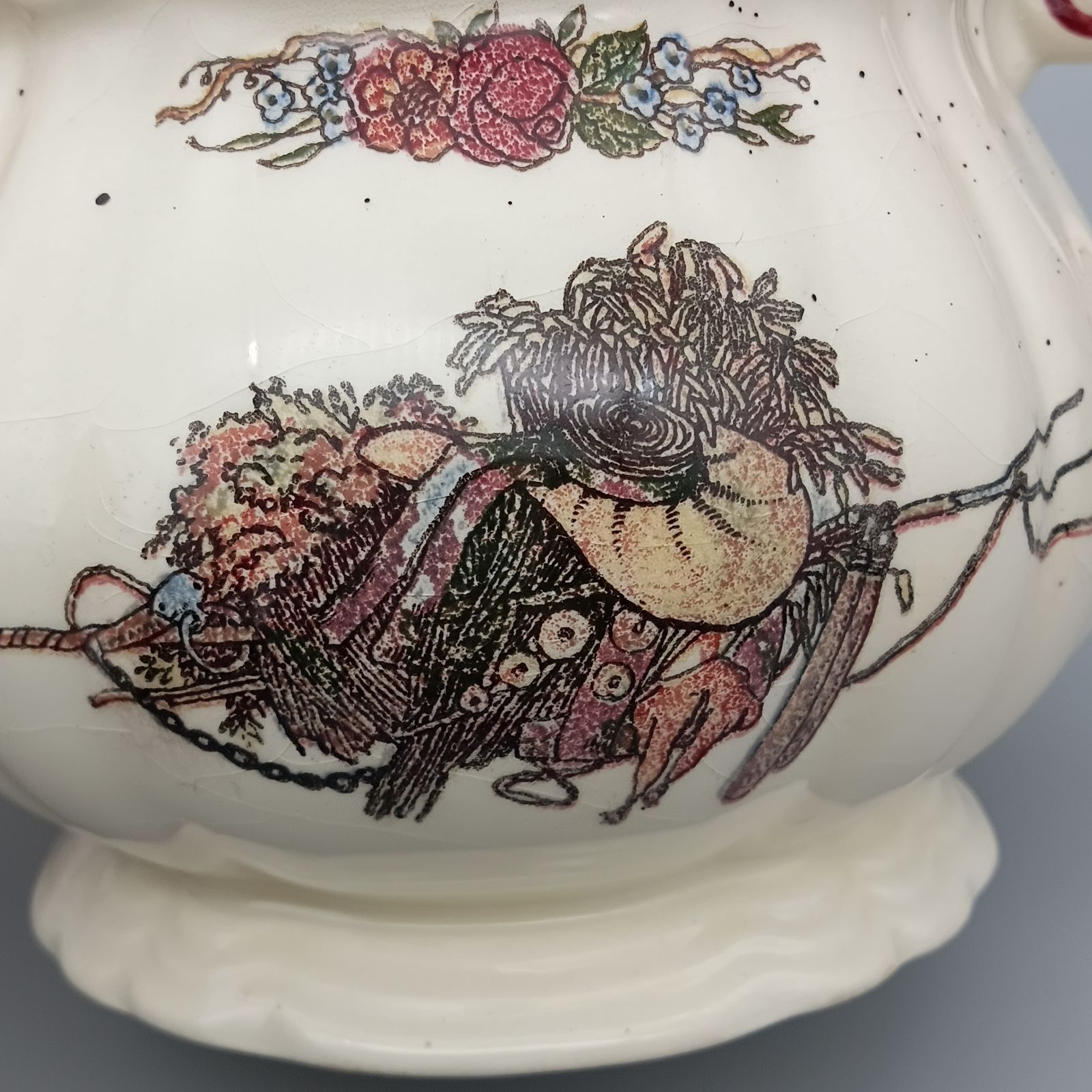 サルグミンヌ 花リム シュガーポット 砂糖入れ 小物入れ Obernai