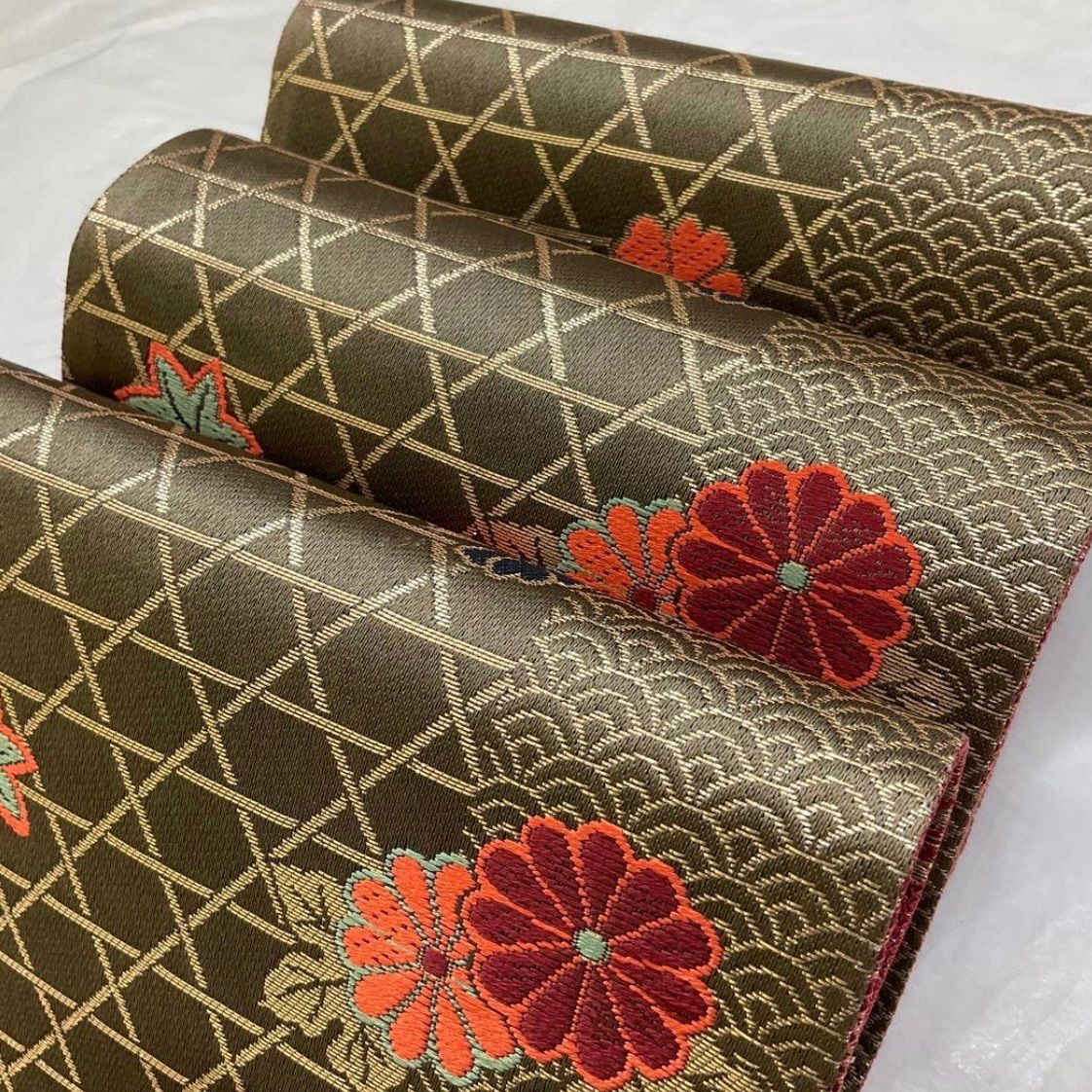 西陣織唐織正絹 リバーシブル