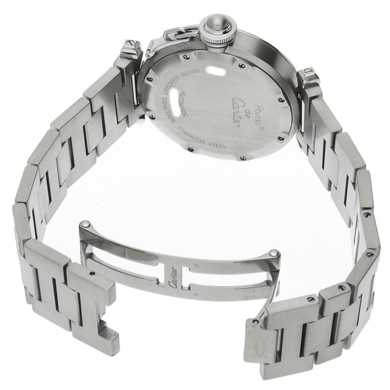 カルティエ パシャC ビッグデイト ウォッチ W31044M7 箱 保証書 SS