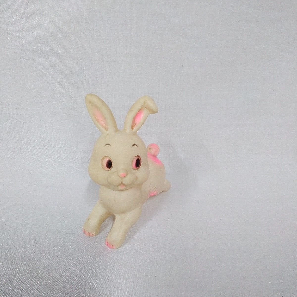 昭和レトロ/ソフビ/ウサギ＆クマ/2体セット/笛入り/日本製/ビンテージ