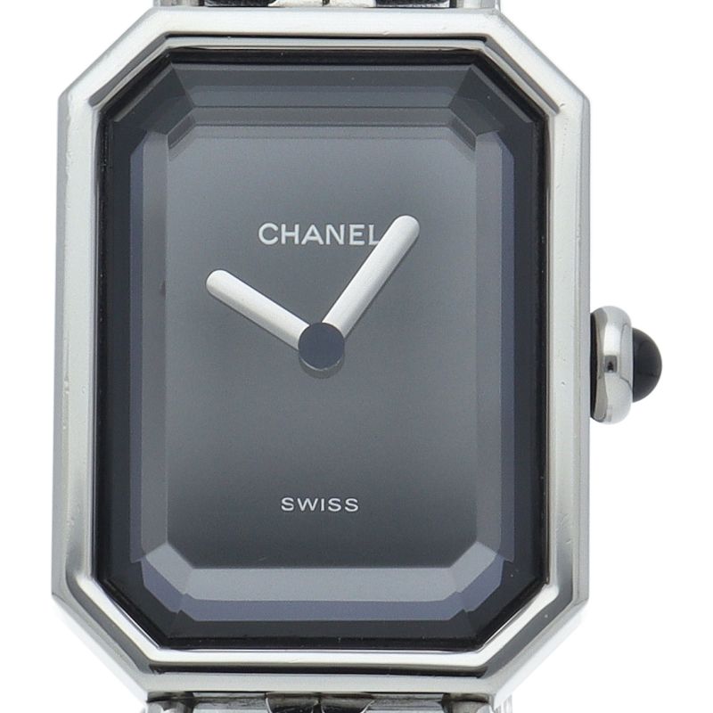 T062 シャネル プルミエールL SS×レザー H0451 クォーツ シャネル プルミエールL ウォッチ H0451 SS/革 レディース時計