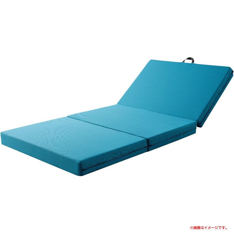 E0378◆展示品 マニフレックス メッシュ ウィング 日本用 三つ折り高反発 マットレス シングル ミッドブルー 11cm 硬め 畳める 運べる ソファーになる 側地は外して洗濯できる 3枚の芯材ローテーションで長持ち 良コスパ 楽メンテ イタリア製 寝具