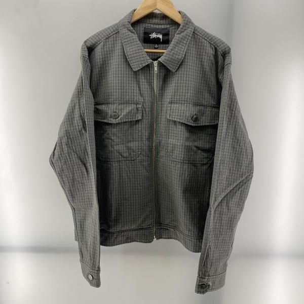 STUSSY Check Garage Jacket グレー XL ステューシー 24