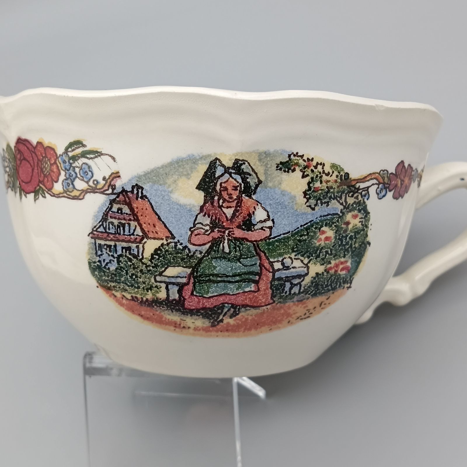 サルグミンヌ 花リムピッチャー 「オベルネ」フランス アンティーク fit=scale-down,w=1200