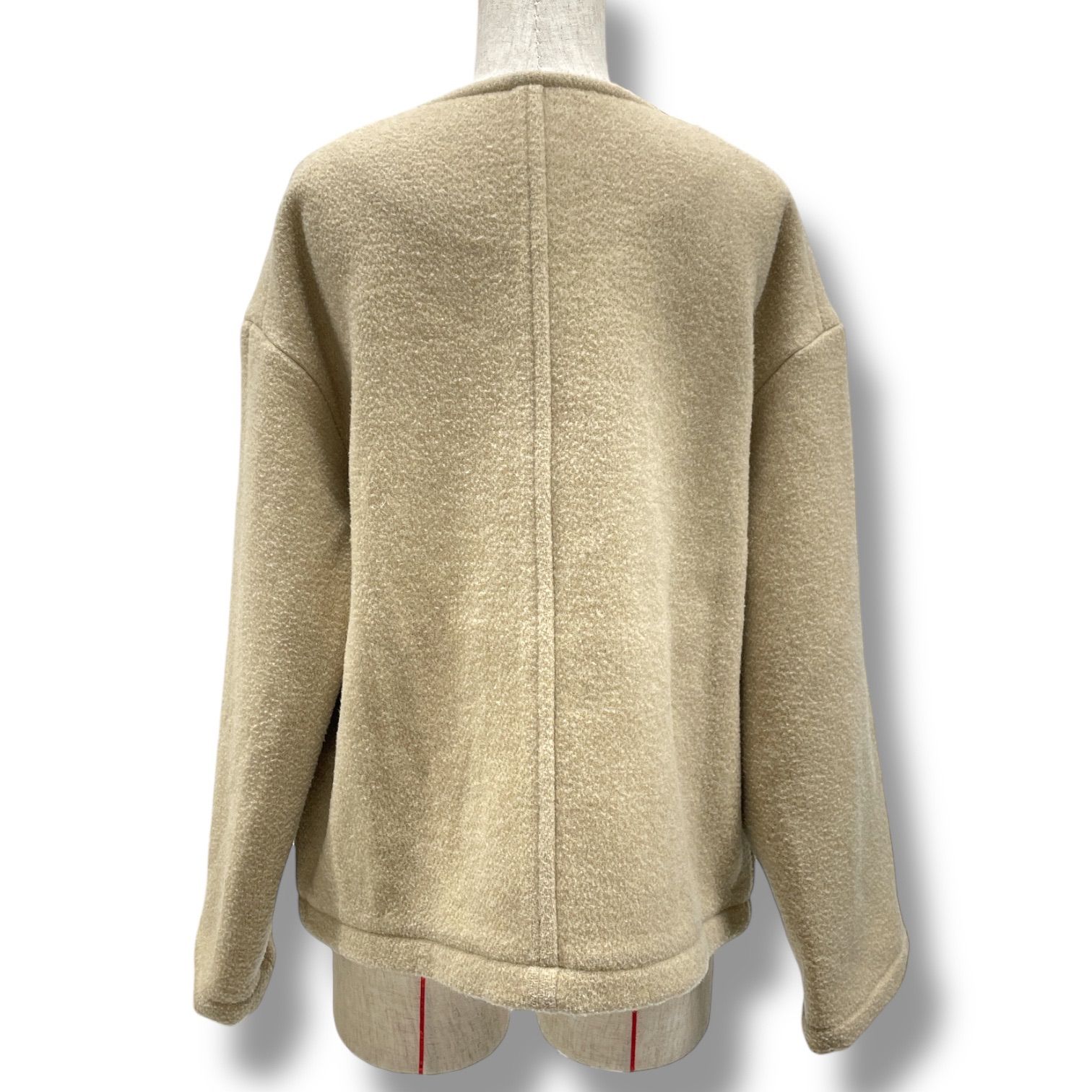 DANTON ダントン ライトパイル ウールモッサ カラーレスジャケット