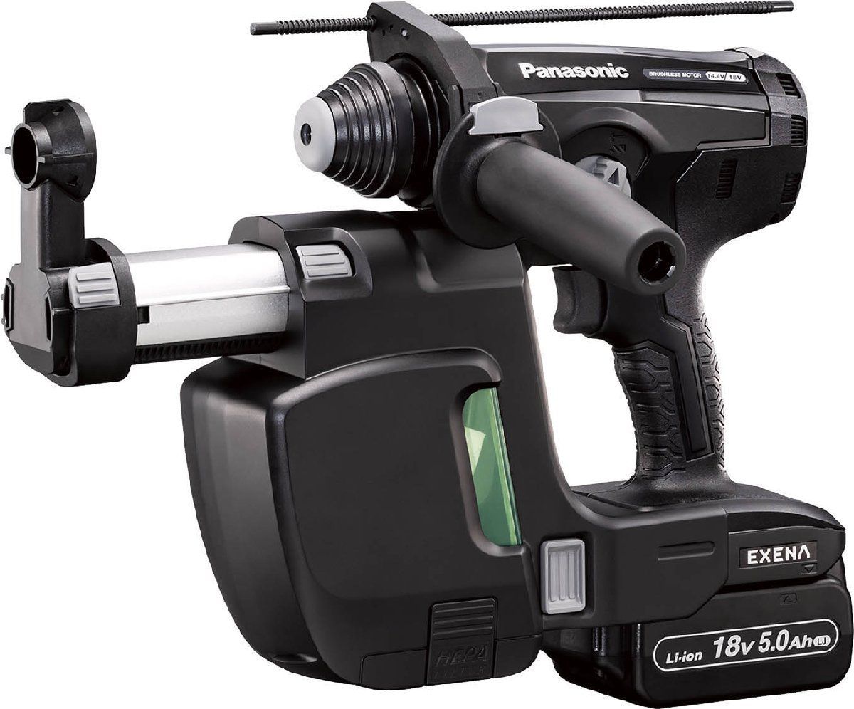パナソニック Panasonic 18 V 5 Ahハンマードリル集じんセット 黒 品番 B 急速 充電器 EZ 0 L 81 電池 バッテリーEZ 9 54 セット