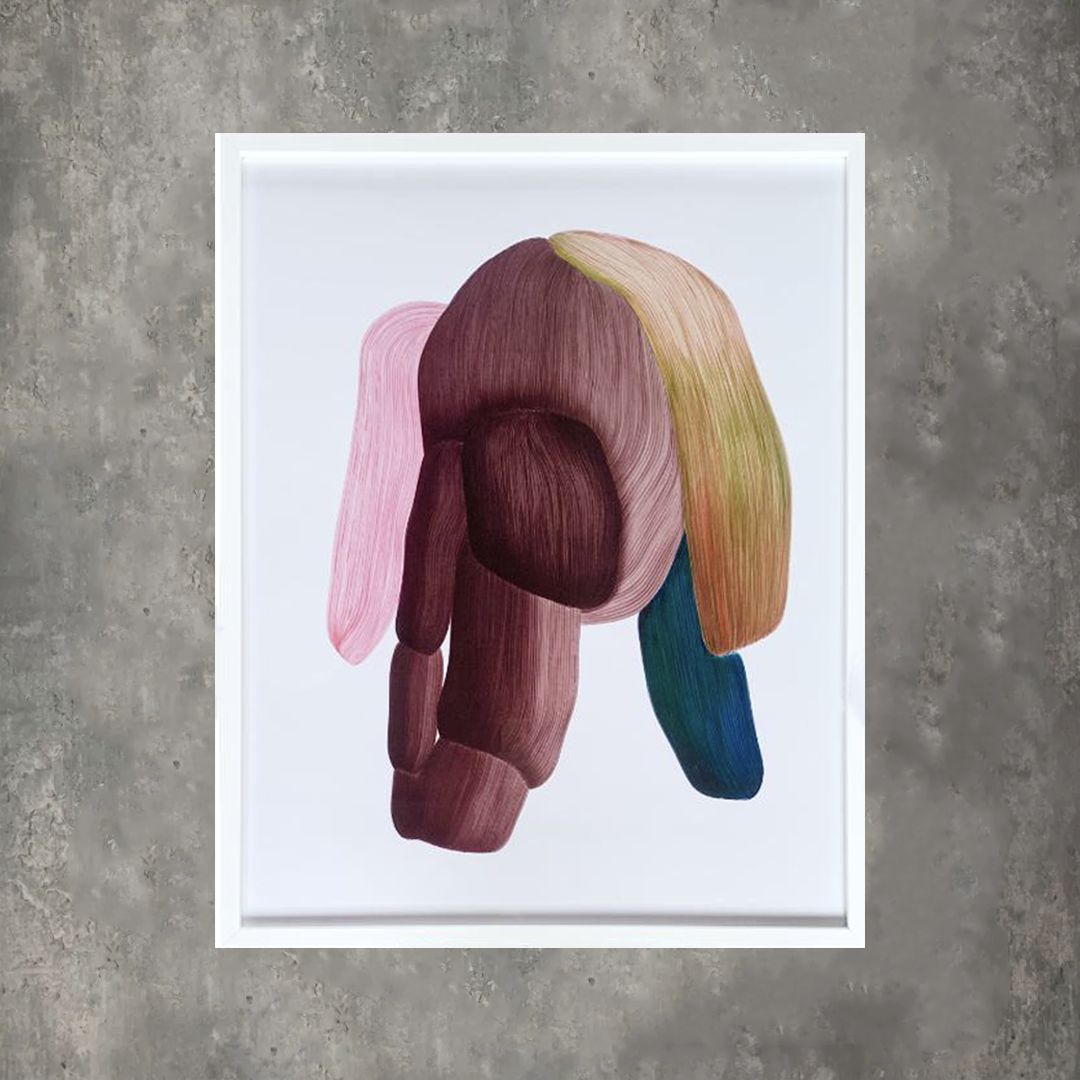 ホワイトフレーム額装 ロナン・ブルレック Drawing24 ポスター 未使用・額装済】Ronan Bouroullec《Drawing 24》額装ポスター 63.5