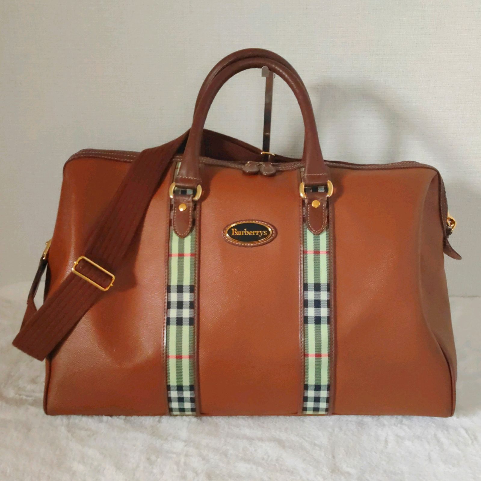 希少】バーバリー ボストンバッグ レザー ヴィンテージ 2way ノバ