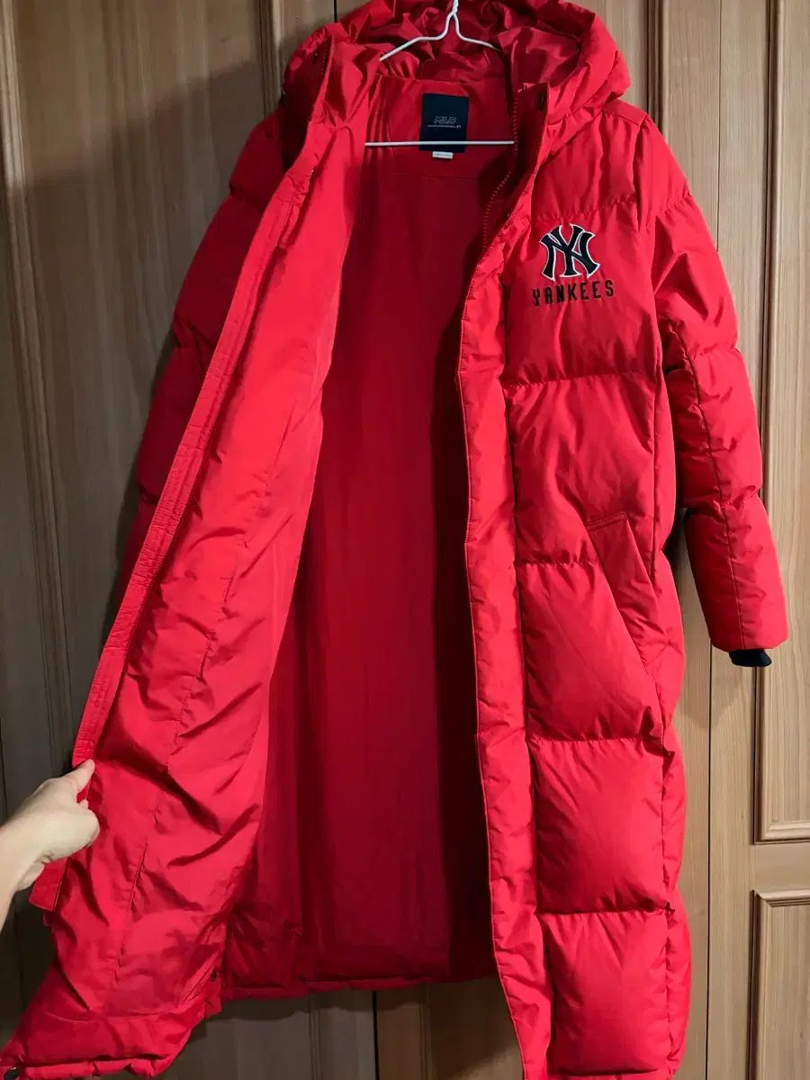 MLB キッズ ロングダウンジャケット 155 バックプリント ニューヨーク