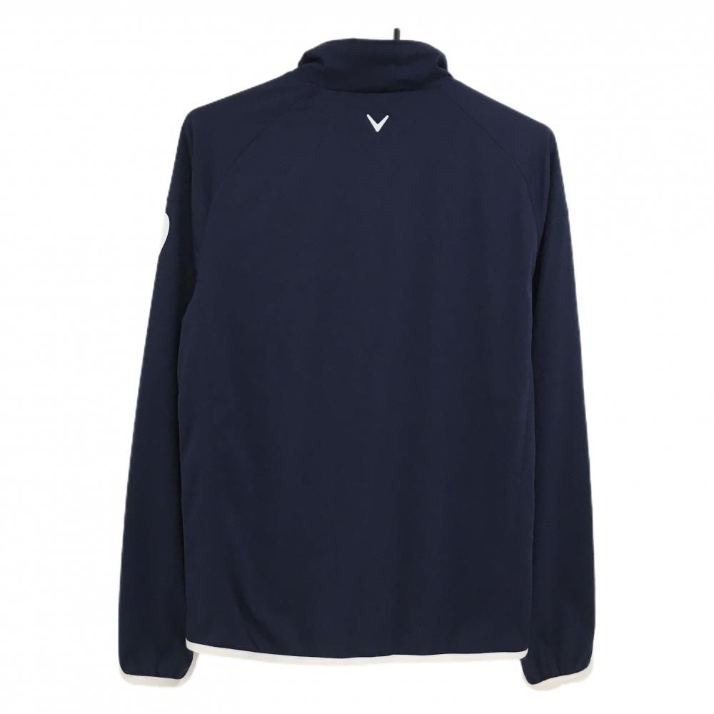 キャロウェイ ジャケット ネイビー×白 ロゴ ダブルジップ 裏地メッシュ