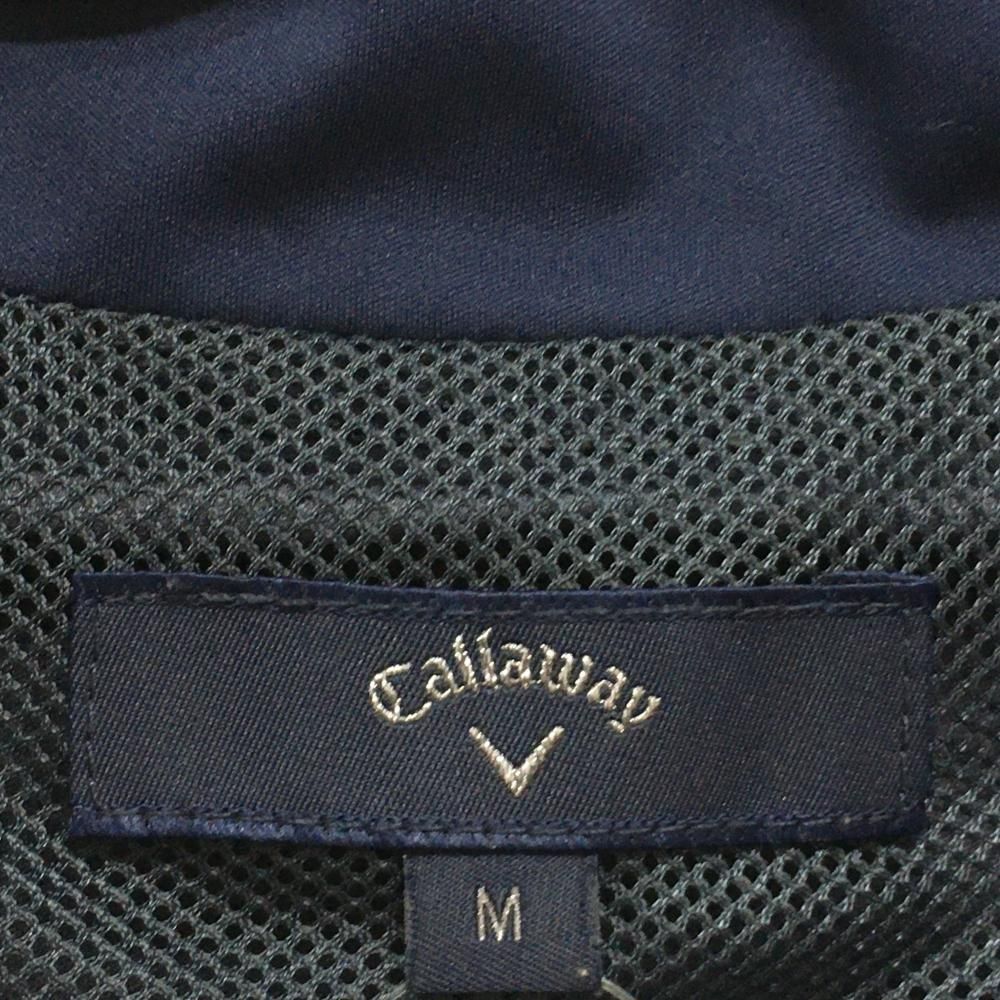 キャロウェイ ジャケット ネイビー×白 ロゴ ダブルジップ 裏地メッシュ