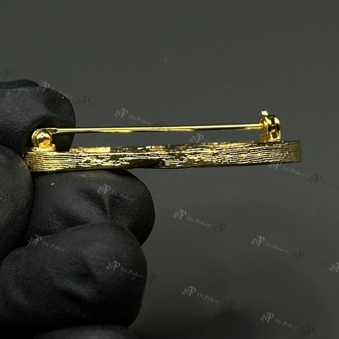 美品】Chanel ココマーク ラインストーン ブローチ 174 ゴールド