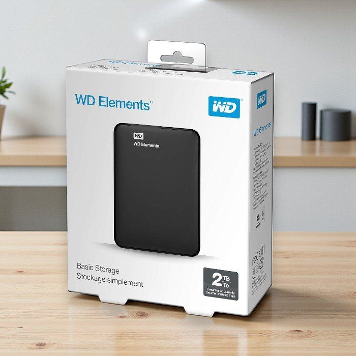 Western Digital ウエスタンデジタル ポータブルHDD 2 TB -WESN USB 3.0対応 外付けHDD 軽量 薄型