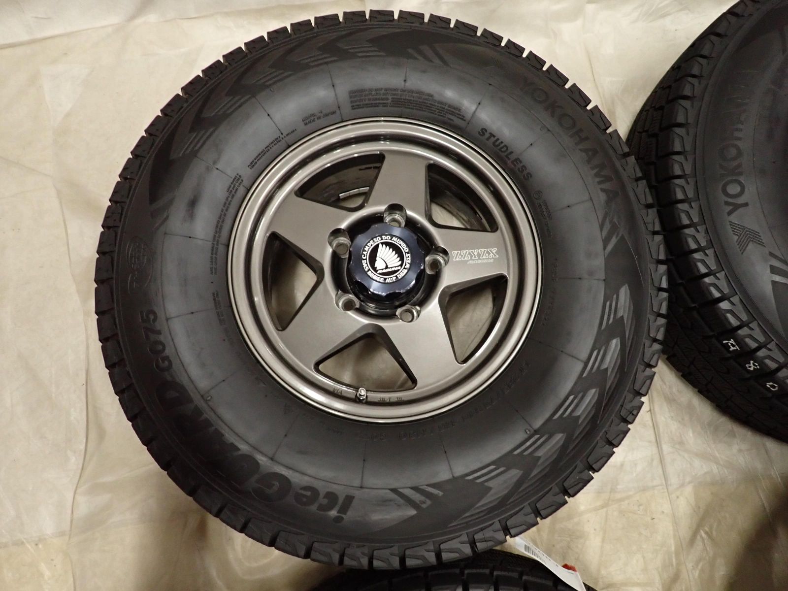 冬4本SET 会社宛 285 75 R 16 8 5 J 116 113 LT ヨコハマ アイスガード G 075 製 RAGUNA ZZYZX アルミ ランクル 200 NO F 8065