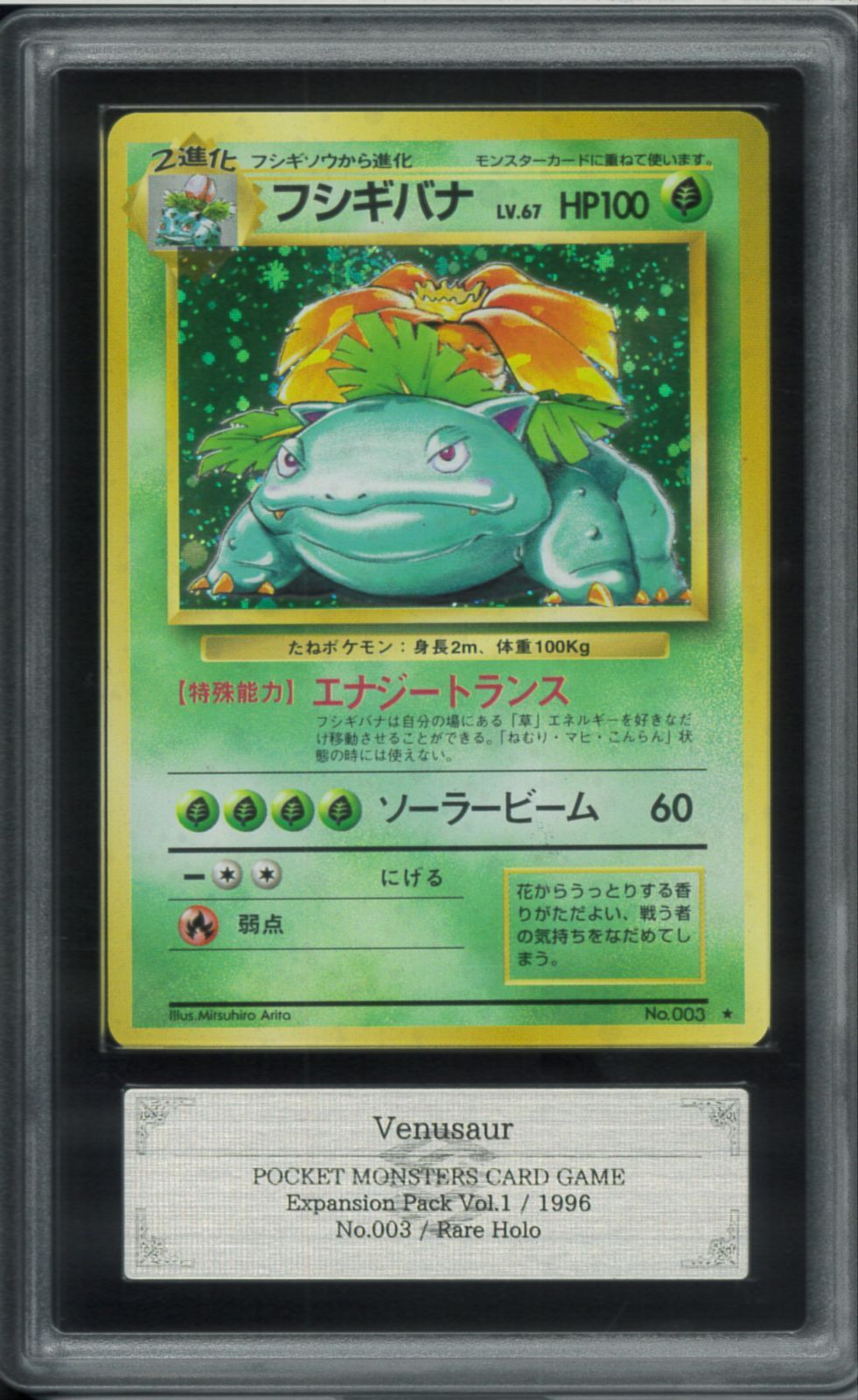 ARS10 フシギバナ 旧裏 旧裏面 レアホロ Rare Horo 拡張パック第1弾 No.003