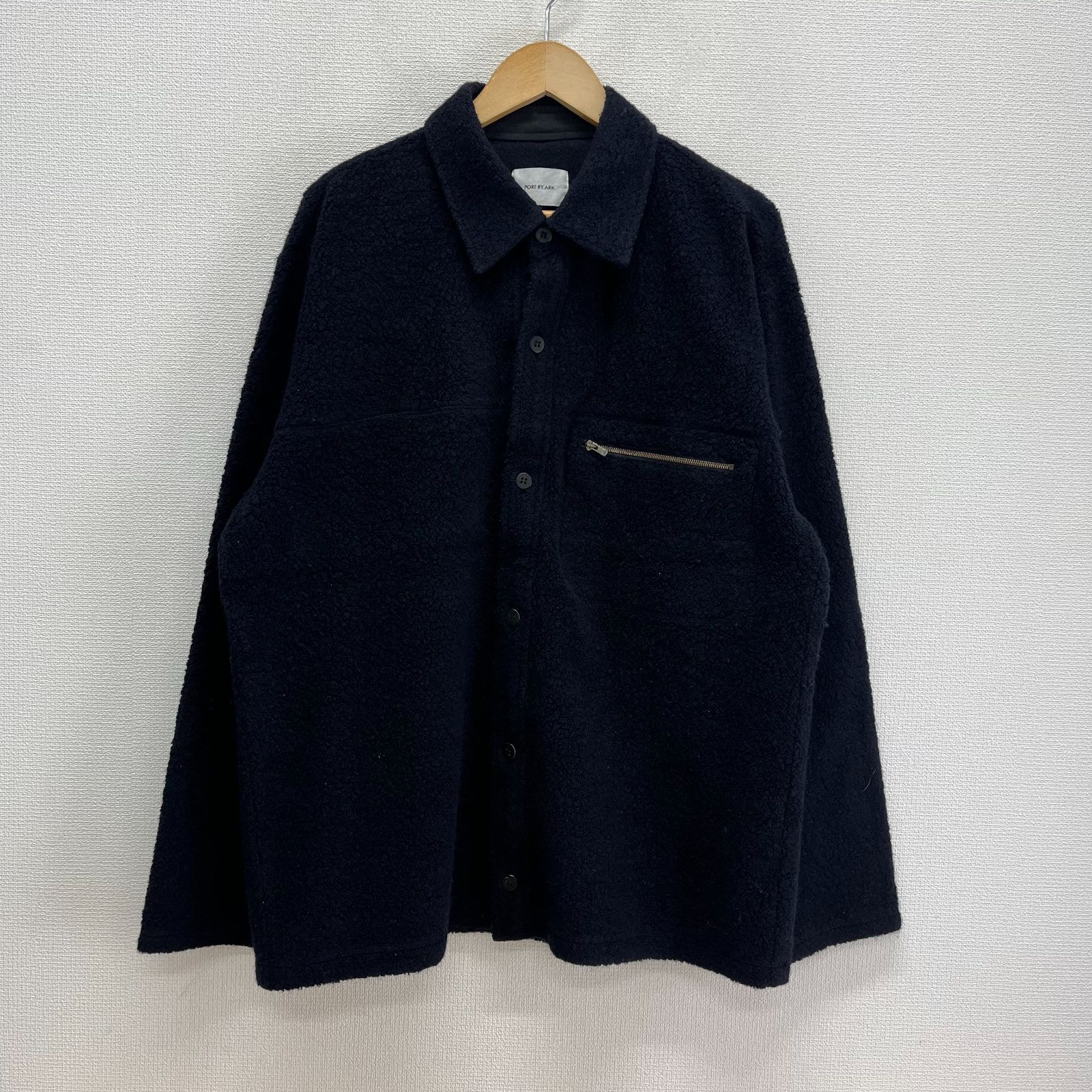 PORT BY ARK ポートバイアーク PO 10 T 005 21 AW Wool boa Big Shirt フリースシャツ ウールボア ビッグシャツ 2