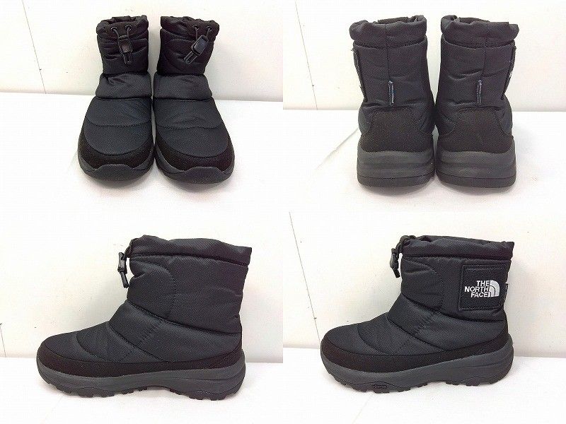 s 25 g-A 836 k THE NORTH FACE ノースフェイス Nuptse Bootie WP ヌプシブーティ ウォータープルーフ Logo Short ロゴショート スノーブーツ NF 52076 23.0 cm ブラック 箱なし