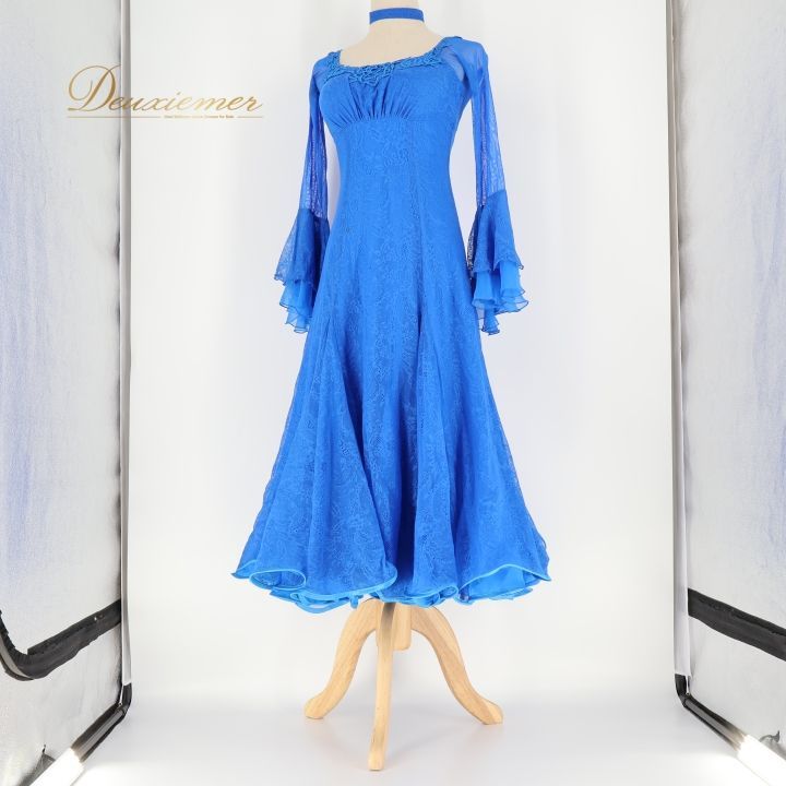 社交ダンスドレス （セキネ） 社交ダンス 衣装 セキネ SEKINE スタンダード ドレス ワンピース 青